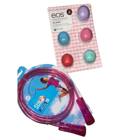 EOS lip balm 5 pack girls Claires kids 12 pc socks gift set lot stocking stuffer - Picture 3 of 7